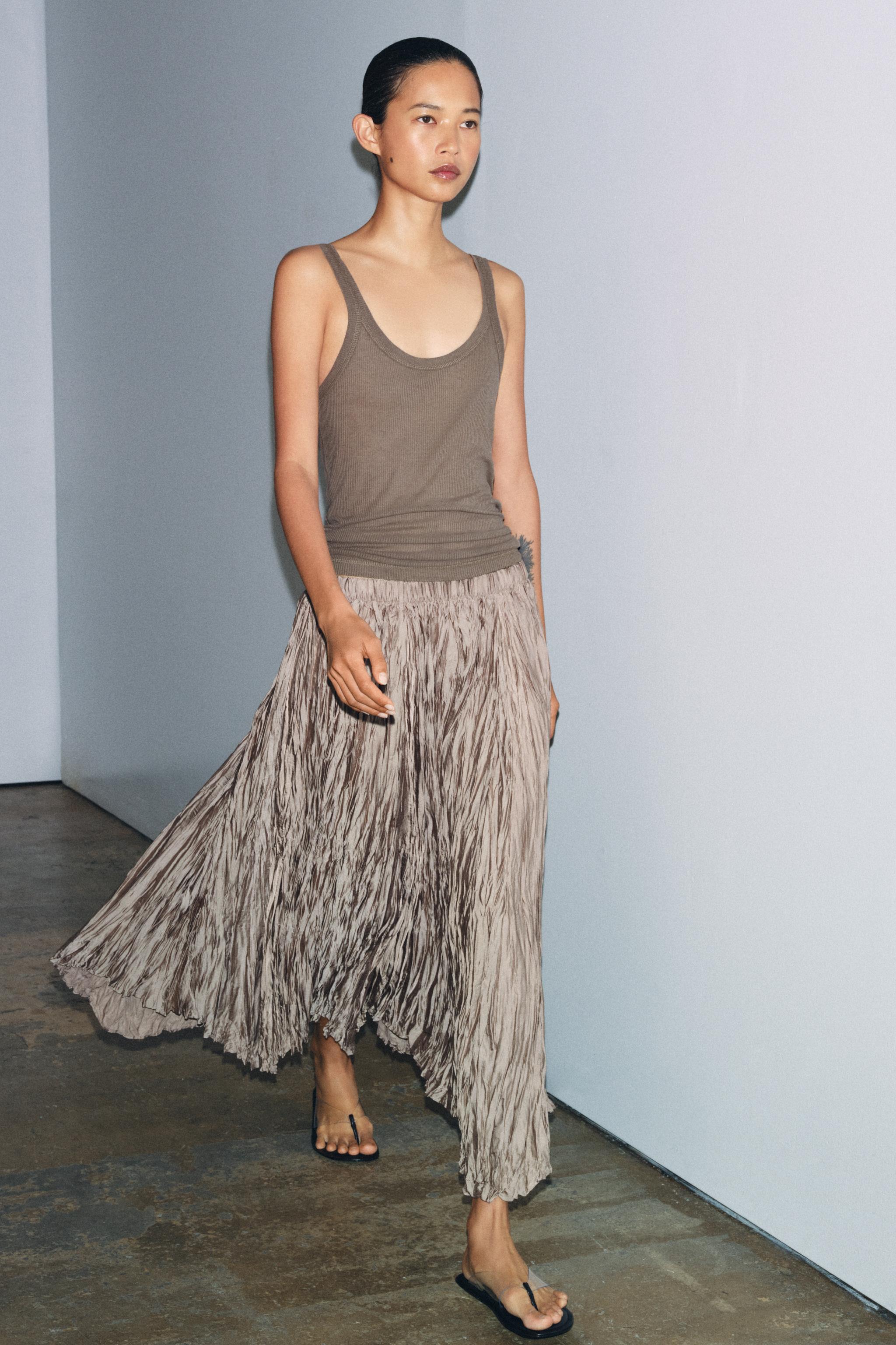 ZW COLLECTION PLEATED LONG SKIRT